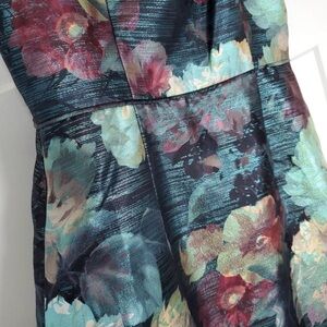 Aidan Mattox one shoulder floral ballgown - size 12 NWT